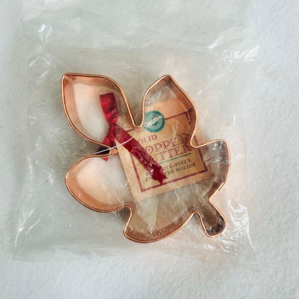 Wilton Solid Copper Large Maple Leaf Cookie Cutter NIP